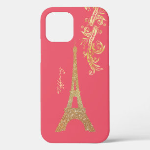 Golden Eiffel Tower Custom iPhone 12 Pro Case