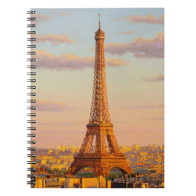 Golden Eiffel Tower Notebook (Front)