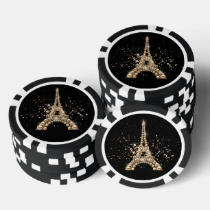 Golden Eiffel Tower Poker Chip
