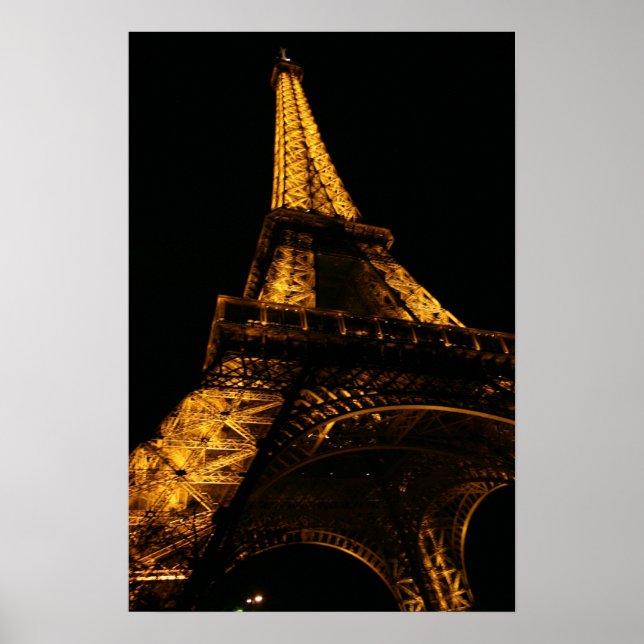 Golden Eiffel Tower poster (Front)