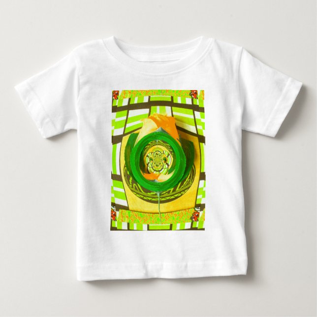 Golden Elegance: Beautiful African Yellow Rose Art Baby T-Shirt (Front)