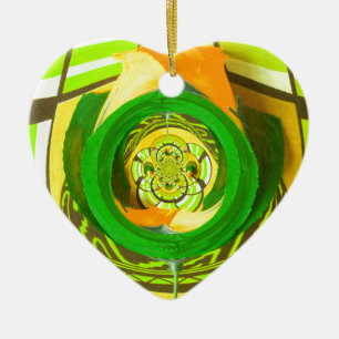 Golden Elegance: Beautiful African Yellow Rose Art Ceramic Ornament