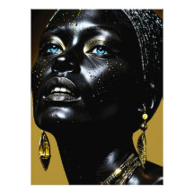 Golden elegance: black beauty with jewelry