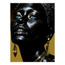 Golden elegance: black beauty with jewelry