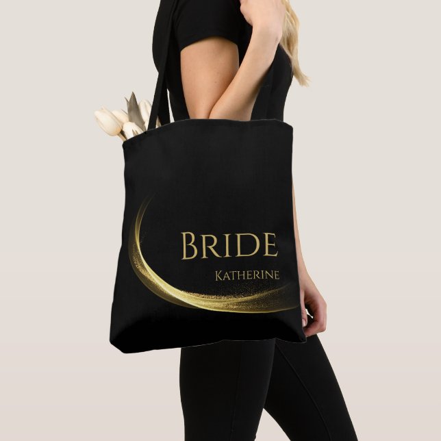 Golden Elegance-Bride- Tote Bag (Close Up)