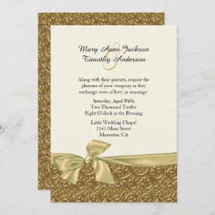 Golden Elegance Custom Wedding Invitation