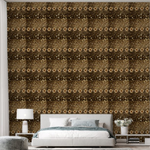 Golden Elegance: Gold Hibiscus Shimmer Wallpaper