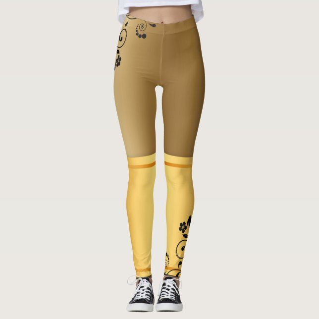 Golden elegance leggings (Front)