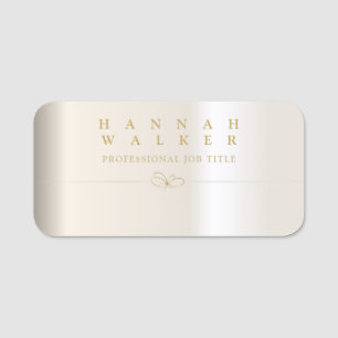 Golden elegance name tag