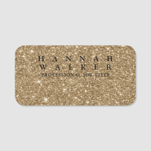 Golden elegance name tag