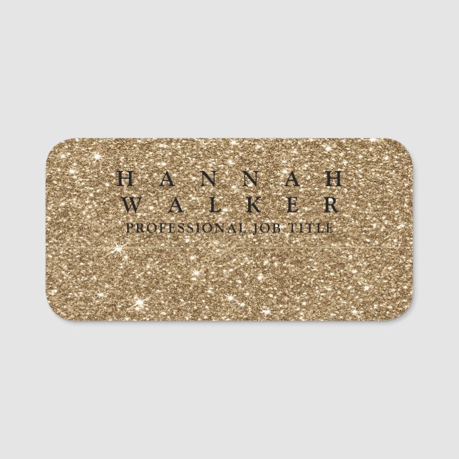 Golden elegance name tag (Front)