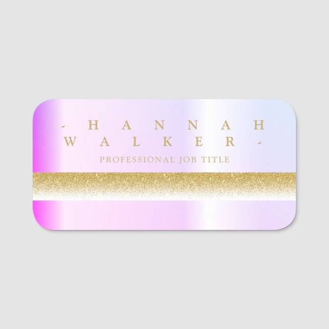 Golden elegance name tag (Front)