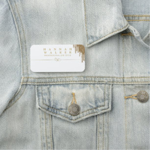 Golden elegance name tag