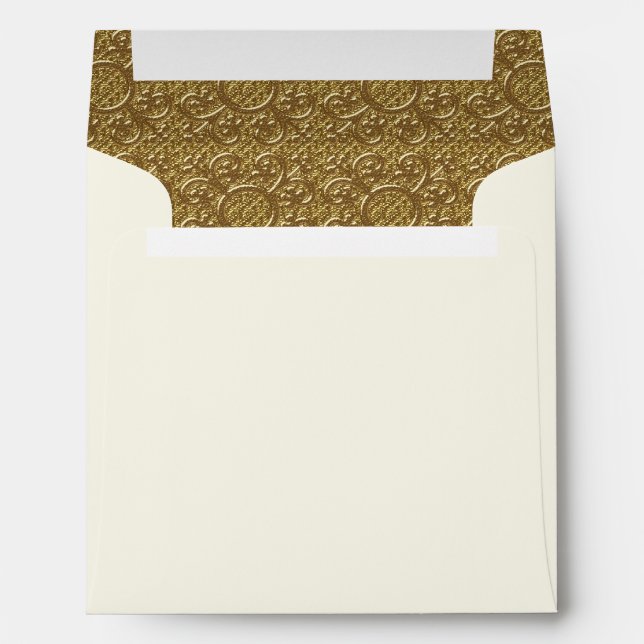 Golden Elegance Wedding Envelope (Back (Bottom))