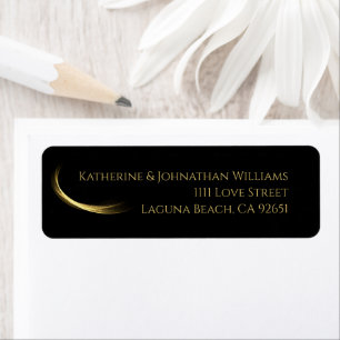Golden Elegance-Wedding- Return Address Label