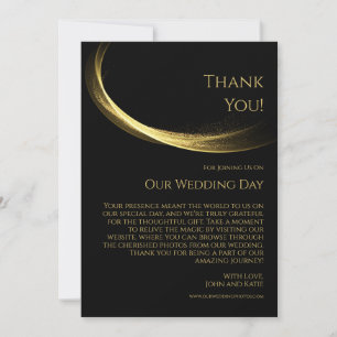 Golden Elegance-Wedding Thank You- Invitation