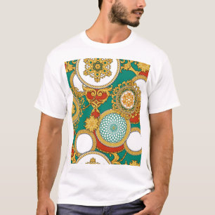 Golden Elegant Arabesque Background T-Shirt