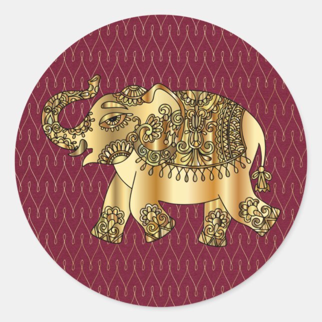 Golden Elephant Stickers (Front)