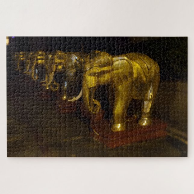 Golden Elephants Jigsaw Puzzle (Horizontal)
