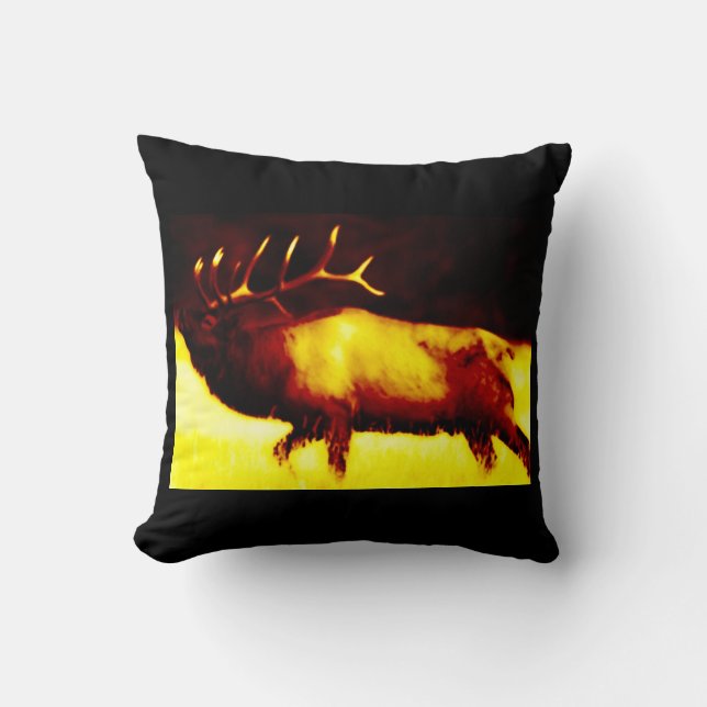 Golden Elk Cushion (Front)