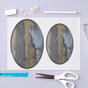 Golden Elk - Oval Tissue Paper