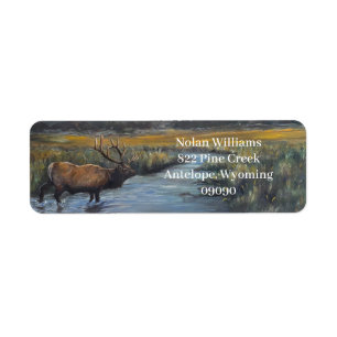 Golden Elk Return Address Label