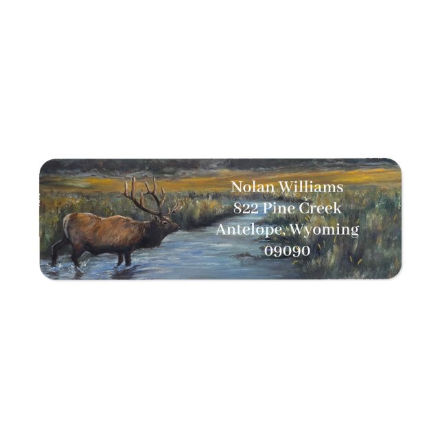 Golden Elk Return Address Label (Front)