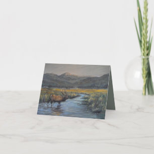 Golden Elk Thank You Card