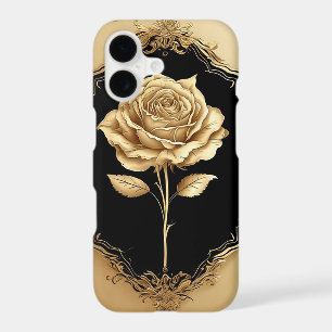 Golden Embellished Rose Decoration