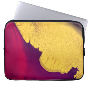 Golden Ember Abstract Laptop Sleeve