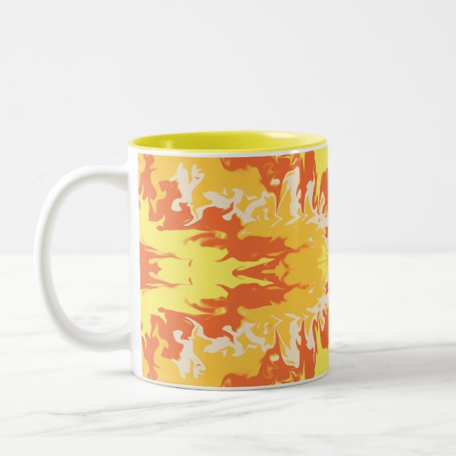 Golden Ember Abstract Mug (Left)