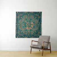 Golden Embossed Hunab Ku Mayan symbol