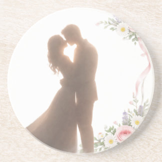 Golden Embrace at Sunset -  Romantic Coaster