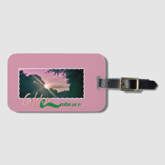 Golden Embrace Sunset Landscape Print Luggage Tag