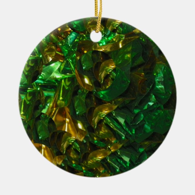 Golden Emerald Circle Ornament (Front)