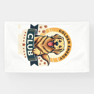 Golden Energy Club Golden Retriever Vintage Dog Lo Banner