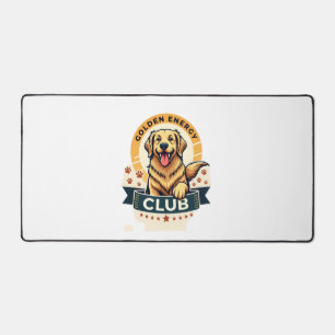 Golden Energy Club Golden Retriever Vintage Dog Lo Desk Mat