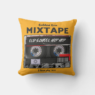 Golden Era Mixtape 90's Old School Hip-Hop Vibes Cushion