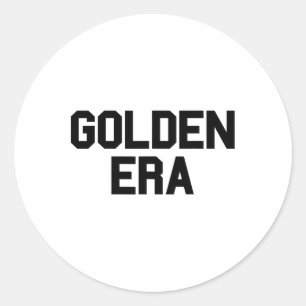 Golden Era Retro Style Old School Bodybuilding Wor Classic Round Sticker
