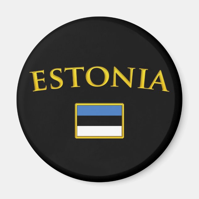 Golden Estonia Magnet (Front)