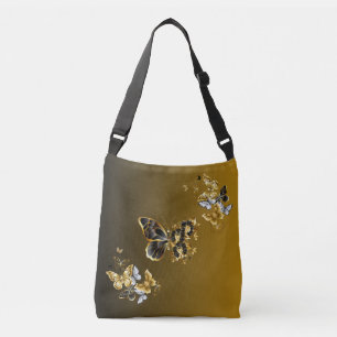 Golden Euphony Butterfly Metallic Crossbody Bag
