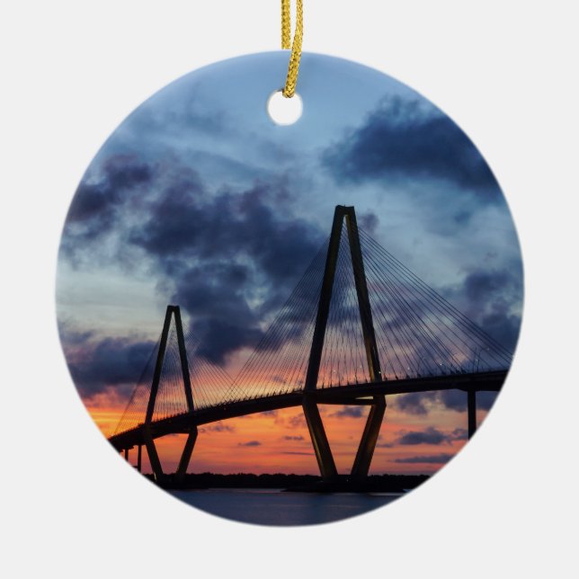 Golden Evening At Arthur Ravenel Ceramic Tree Decoration (Front)