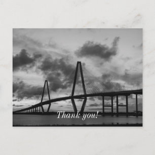 Golden Evening At Arthur Ravenel Grayscale Postcard