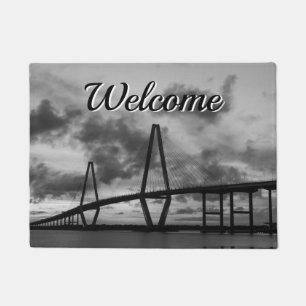 Golden Evening At Arthur Ravenel Grayscale Welcome Doormat