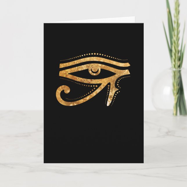 Golden Eye Of RA Egyptian Hieroglyph Card (Front)