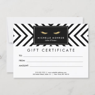 Golden Eyelashes with Pattern Gift Certificate