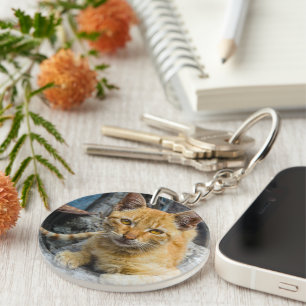 Golden Eyes Key Ring