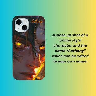 Golden eyes male iPhone 15 case