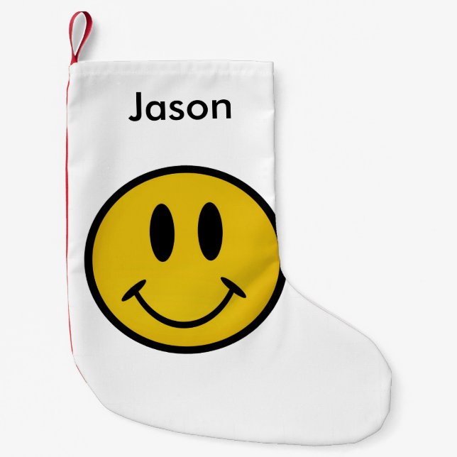 Golden face small christmas stocking (Front)