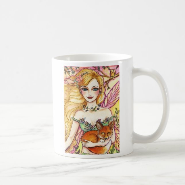 Golden Fairy & Red Fox Coffee Mug (Right)